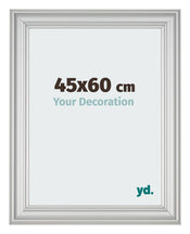 Cadre Photo 45x60cm Argent Mat MDF Lazio De Face Mesure | Yourdecoration.fr