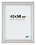 Cadre Photo 45x60cm Argent Mat MDF Lazio De Face Mesure | Yourdecoration.fr