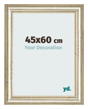 Cadre Photo 45x60cm Brillance Metallique MDF Lazio De Face Mesure | Yourdecoration.fr