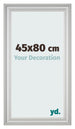 Cadre Photo 45x80cm Argent Mat MDF Lazio De Face Mesure | Yourdecoration.fr