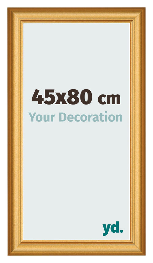 Cadre Photo 45x80cm Or Mat MDF Lazio De Face Mesure | Yourdecoration.fr