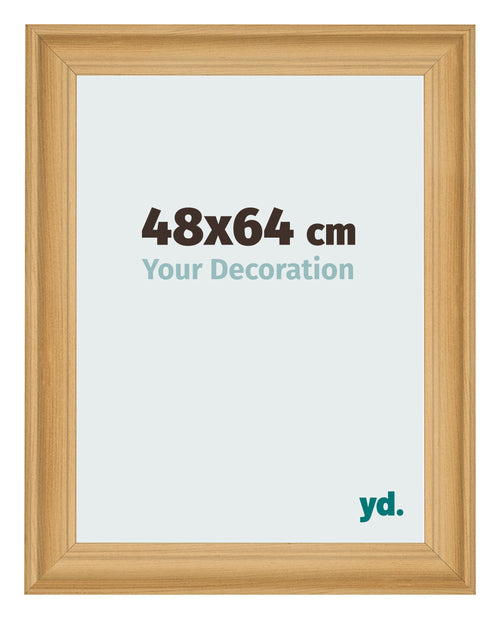 Cadre Photo 48x64cm De Pin Grain de Bois MDF Lazio De Face Mesure | Yourdecoration.fr