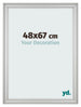 Cadre Photo 48x67cm Argent Mat MDF Lazio De Face Mesure | Yourdecoration.fr