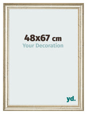 Cadre Photo 48x67cm Brillance Metallique MDF Lazio De Face Mesure | Yourdecoration.fr