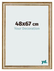 Cadre Photo 48x67cm Or Antique MDF Lazio De Face Mesure | Yourdecoration.fr