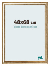 Cadre Photo 48x68cm Or Antique MDF Lazio De Face Mesure | Yourdecoration.fr