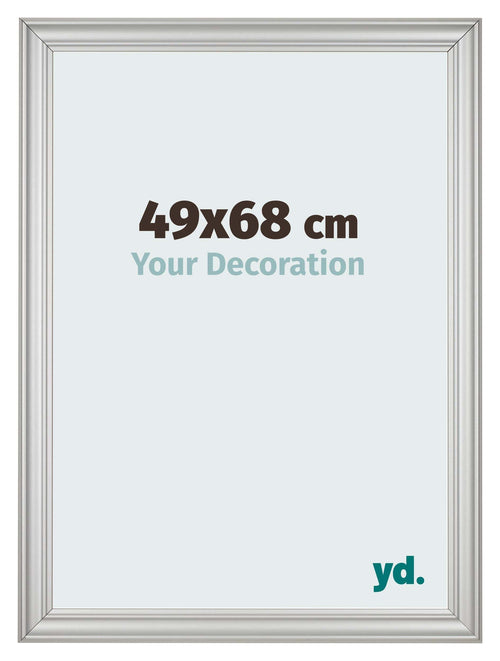Cadre Photo 49x68cm Argent Mat MDF Lazio De Face Mesure | Yourdecoration.fr