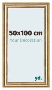 Cadre Photo 50x100cm Or Antique MDF Lazio De Face Mesure | Yourdecoration.fr