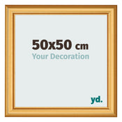 Cadre Photo 50x50cm Or Mat MDF Lazio De Face Mesure | Yourdecoration.fr