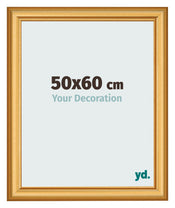 Cadre Photo 50x60cm Or Mat MDF Lazio De Face Mesure | Yourdecoration.fr
