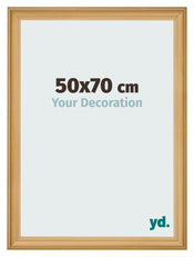 Cadre Photo 50x70cm De Pin Grain de Bois MDF Lazio De Face Mesure | Yourdecoration.fr