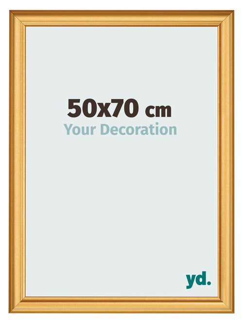 Cadre Photo 50x70cm Or Mat MDF Lazio De Face Mesure | Yourdecoration.fr