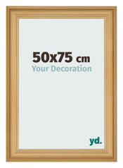 Cadre Photo 50x75cm De Pin Grain de Bois MDF Lazio De Face Mesure | Yourdecoration.fr