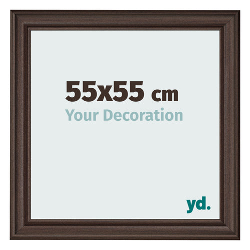 Cadre Photo 55x55cm Chene Fonce MDF Lazio De Face Mesure | Yourdecoration.fr