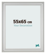 Cadre Photo 55x65cm Argent Mat MDF Lazio De Face Mesure | Yourdecoration.fr