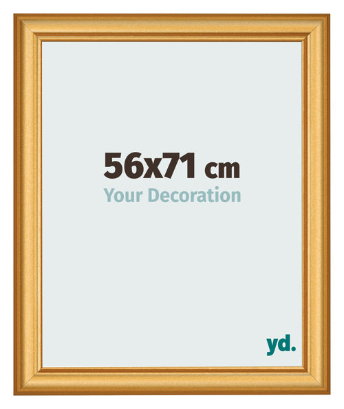 Cadre Photo 56x71cm Or Mat MDF Lazio De Face Mesure | Yourdecoration.fr