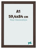 Cadre Photo 59 4x84cm A1 Chene Fonce MDF Lazio De Face Mesure | Yourdecoration.fr