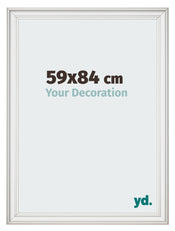 Cadre Photo 59x84cm Blanc Patine MDF Lazio De Face Mesure | Yourdecoration.fr