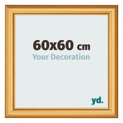 Cadre Photo 60x60cm Or Mat MDF Lazio De Face Mesure | Yourdecoration.fr