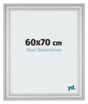 Cadre Photo 60x70cm Argent Mat MDF Lazio De Face Mesure | Yourdecoration.fr
