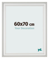 Cadre Photo 60x70cm Blanc Patine MDF Lazio De Face Mesure | Yourdecoration.fr