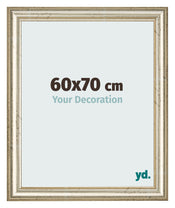 Cadre Photo 60x70cm Brillance Metallique MDF Lazio De Face Mesure | Yourdecoration.fr