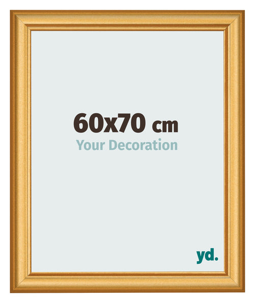 Cadre Photo 60x70cm Or Mat MDF Lazio De Face Mesure | Yourdecoration.fr