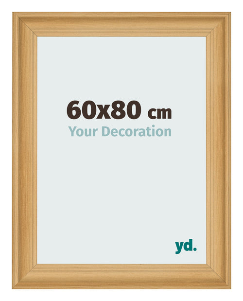 Cadre Photo 60x80cm De Pin Grain de Bois MDF Lazio De Face Mesure | Yourdecoration.fr