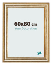 Cadre Photo 60x80cm Or Antique MDF Lazio De Face Mesure | Yourdecoration.fr