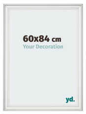 Cadre Photo 60x84cm Blanc Patine MDF Lazio De Face Mesure | Yourdecoration.fr