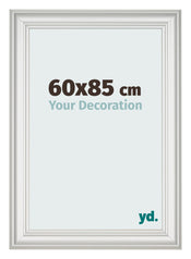 Cadre Photo 60x85cm Blanc Patine MDF Lazio De Face Mesure | Yourdecoration.fr