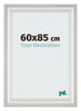 Cadre Photo 60x85cm Blanc Patine MDF Lazio De Face Mesure | Yourdecoration.fr
