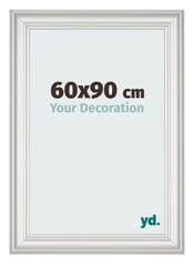 Cadre Photo 60x90cm Blanc Patine MDF Lazio De Face Mesure | Yourdecoration.fr