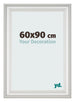 Cadre Photo 60x90cm Blanc Patine MDF Lazio De Face Mesure | Yourdecoration.fr
