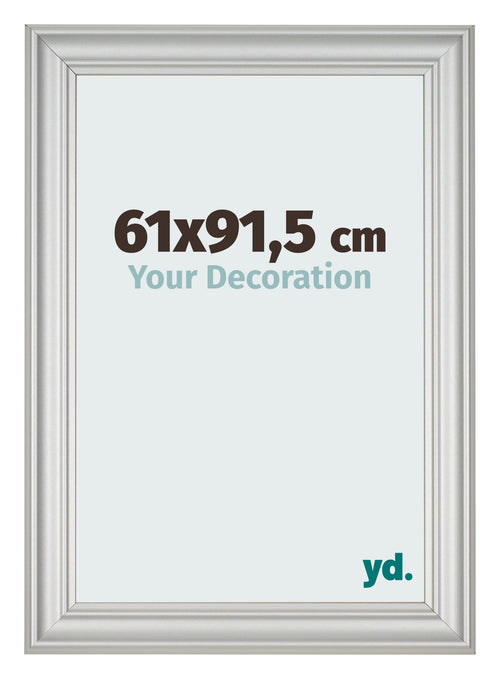 Cadre Photo 61x91 5cm Argent Mat MDF Lazio De Face Mesure | Yourdecoration.fr
