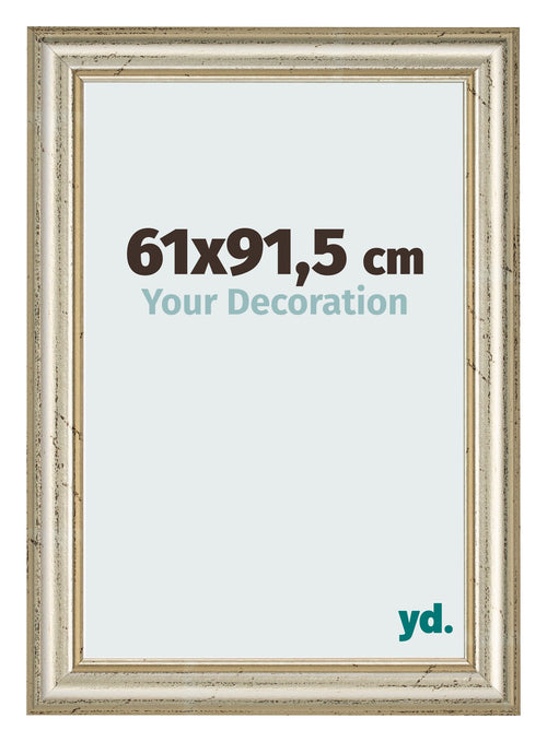Cadre Photo 61x91 5cm Brillance Metallique MDF Lazio De Face Mesure | Yourdecoration.fr