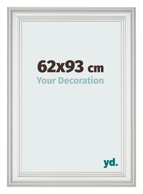 Cadre Photo 62x93cm Blanc Patine MDF Lazio De Face Mesure | Yourdecoration.fr