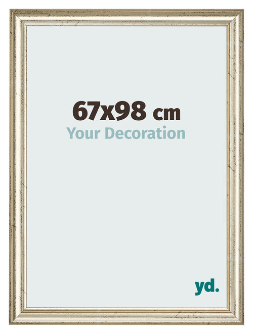 Cadre Photo 67x98cm Brillance Metallique MDF Lazio De Face Mesure | Yourdecoration.fr