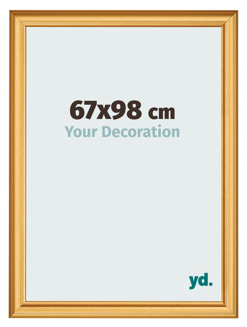 Cadre Photo 67x98cm Or Mat MDF Lazio De Face Mesure | Yourdecoration.fr
