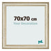 Cadre Photo 70x70cm Brillance Metallique MDF Lazio De Face Mesure | Yourdecoration.fr