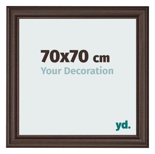 Cadre Photo 70x70cm Chene Fonce MDF Lazio De Face Mesure | Yourdecoration.fr