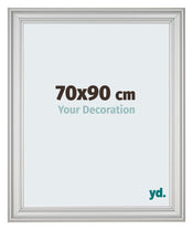 Cadre Photo 70x90cm Argent Mat MDF Lazio De Face Mesure | Yourdecoration.fr
