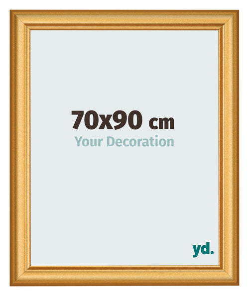 Cadre Photo 70x90cm Or Mat MDF Lazio De Face Mesure | Yourdecoration.fr