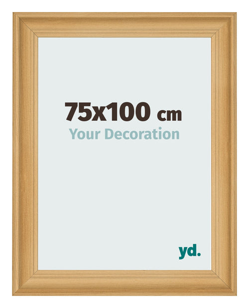 Cadre Photo 75x100cm De Pin Grain de Bois MDF Lazio De Face Mesure | Yourdecoration.fr