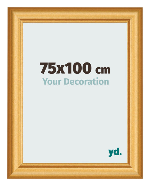 Cadre Photo 75x100cm Or Mat MDF Lazio De Face Mesure | Yourdecoration.fr