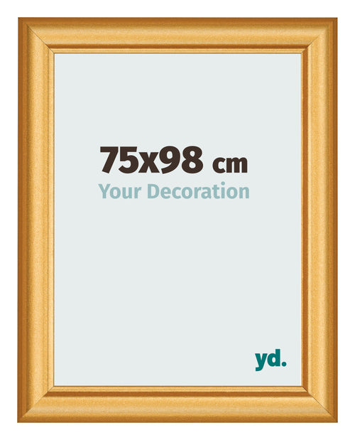 Cadre Photo 75x98cm Or Mat MDF Lazio De Face Mesure | Yourdecoration.fr