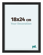 Virginia Aluminium Cadre Photo 18x24cm Noir De Face Mesure | Yourdecoration.fr