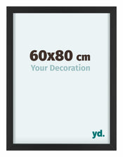 Virginia Aluminium Cadre Photo 60x80cm Noir De Face Mesure | Yourdecoration.fr
