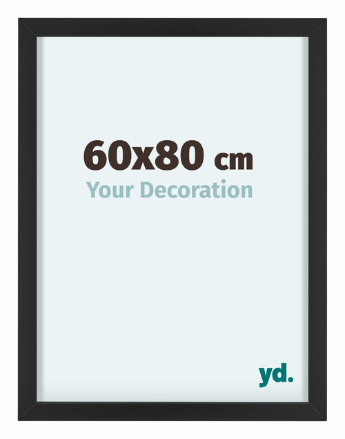 Virginia Aluminium Cadre Photo 60x80cm Noir De Face Mesure | Yourdecoration.fr
