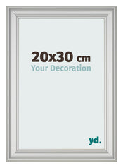 Cadre Photo 20x30cm Argent Mat MDF Lazio De Face Mesure | Yourdecoration.fr